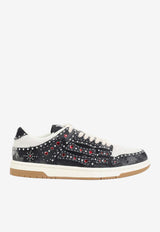 Amiri Studded Skeleton Low-Top Sneakers Black