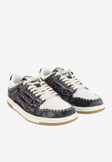 Amiri Studded Skeleton Low-Top Sneakers Black