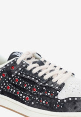 Amiri Studded Skeleton Low-Top Sneakers Black