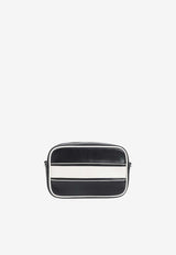 Amiri Sport Leather Messenger Bag Black