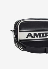 Amiri Sport Leather Messenger Bag Black