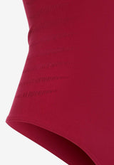 Wolford Slash String Sleeveless Bodysuit Ruby