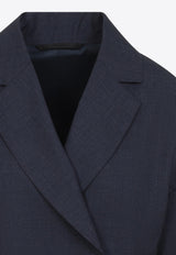 Denim Double-Breasted Blazer