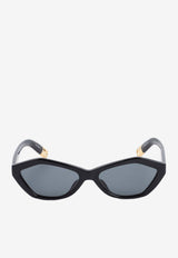 Jacquemus Le Bambino Diamond Sunglasses Gray