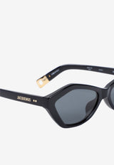 Jacquemus Le Bambino Diamond Sunglasses Gray