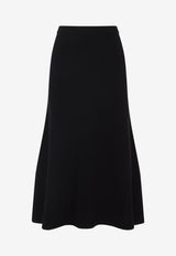 Virgin Wool Midi Skirt