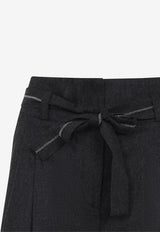 Belted Wide-Leg Pants