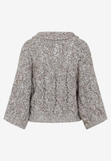 Braid Cardigan in Wool-Blend