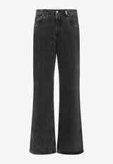 جينز واسع بخصر منخفض