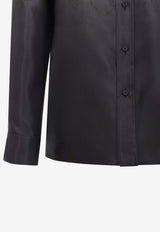 Floral Print Degrade Silk Shirt