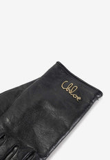 Iconic Logo Leather Gloves