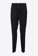 Salvatore Ferragamo Wool-Blend Slim Track Pants Black 143342 P 735867 BLACK