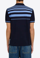 Ferragamo Striped Logo Polo T-shirt Blue 144704 H 786204 NEW NAVY/BLEUET