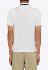 Ferragamo Short-Sleeved Polo T-shirt White 144705 H 786175 WHITE/MOSS/GINGER