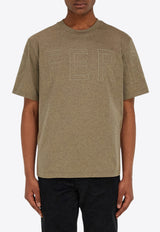 Ferragamo Embroidered Logo Outline T-shirt Brown 144769 H 783908 MAJOR BROWN