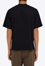 Ferragamo Signature Logo Print T-shirt Black 144859 H 786885 NERO