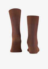 FALKE Shadow Ribbed Logo Socks Brown 14684_BROWN