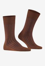 FALKE Shadow Ribbed Logo Socks Brown 14684_BROWN