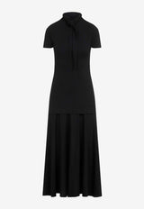 فستان بطبقات بطول منتصف الساق