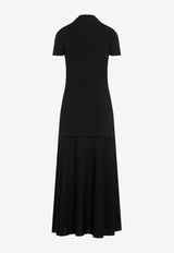 فستان بطبقات بطول منتصف الساق