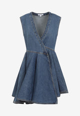 Denim Wrap Mini Dress
