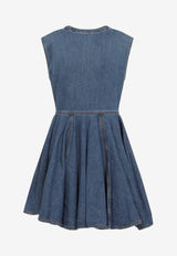 Denim Wrap Mini Dress