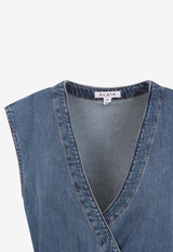 Denim Wrap Mini Dress