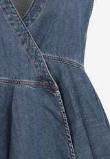 Denim Wrap Mini Dress