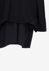 فستان طويل بقَصة قميص بطبقات