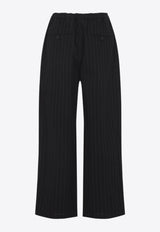 Sonny Pinstripe Pants with Elastic-Waist