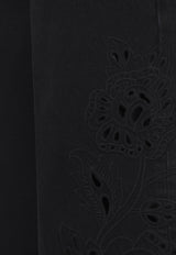 Richilieu Jeans with Perforated-Embroidery