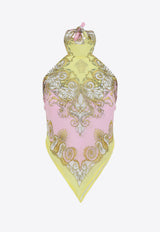 Printed Cover-Up Foulard Top