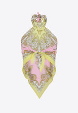 Printed Cover-Up Foulard Top