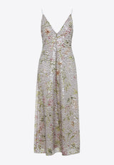 V-neck Sequined Maxi Dress