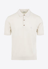 Ribbed Knit Polo T-shirt