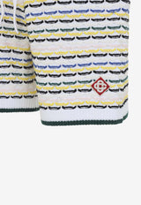 Tuck Stitch Embroidered Shorts