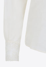 Lace-Trimmed Long-Sleeved Shirt