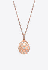 Fabergé Treillage Diamond Egg Pendant Necklace in 18-karat Rose Gold Rose Gold 158FP305