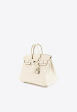 Birkin 25 in Craie Swift with Palladium Hardware