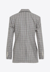 Vichy Double-Breasted Wool Blazer