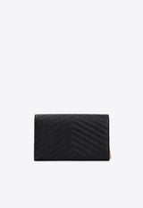 Cassandre Grained Leather Chain Clutch