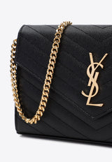 Cassandre Grained Leather Chain Clutch