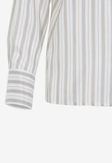 Long-Sleeved Stripe Shirt