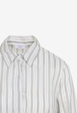 Long-Sleeved Stripe Shirt
