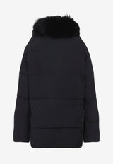 Mink-Collar Down Jacket