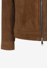 Suede Zip-Up Jacket