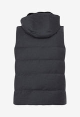 Mink-Collar Wool Vest