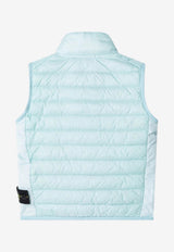 Stone Island Kids Boys Zip-Up Vest Light Blue 16G100002-CS0024/S_STONE-V0041