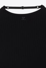 كنزة بحبكة مُضلعة وحزام لانجيري