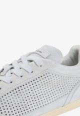 Perforated Suede Low-Top Sneakers